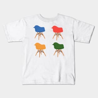 Mid Century Chairs Kids T-Shirt